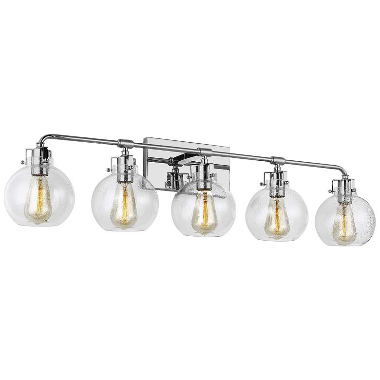 Image 2 Generation Lighting Clara 40" Wide Chrome 5-Light Bath Light