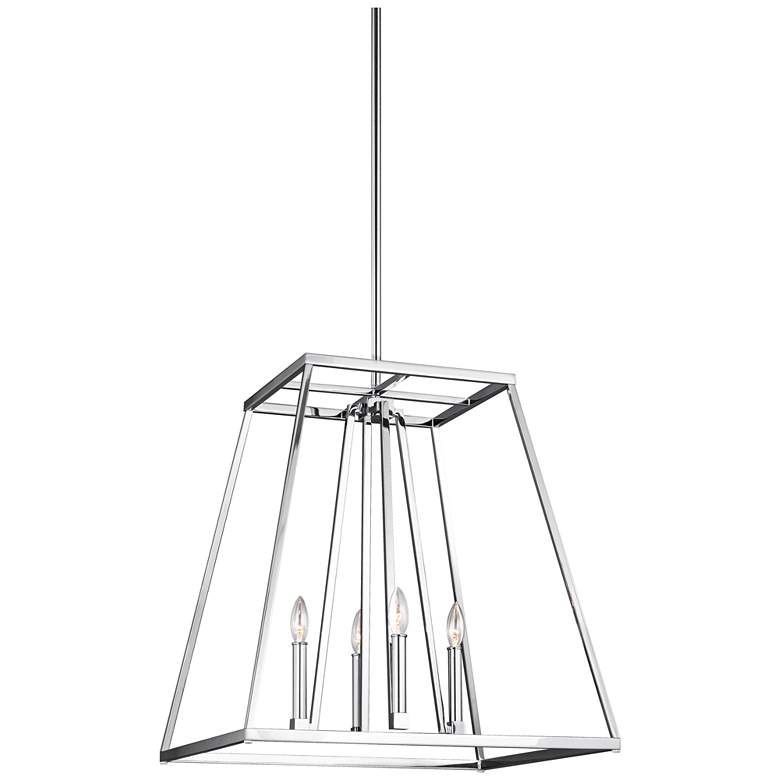 Image 1 Generation Lighting Conant 23" Wide Chrome 4-Light Chandelier