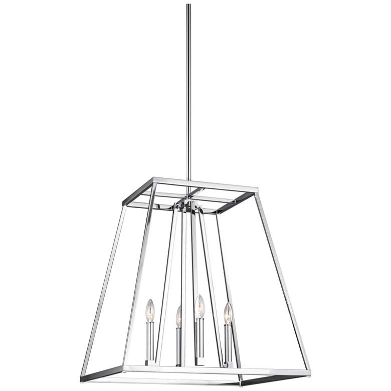 Image 1 Generation Lighting Conant 23 inch Wide Chrome 4-Light Chandelier