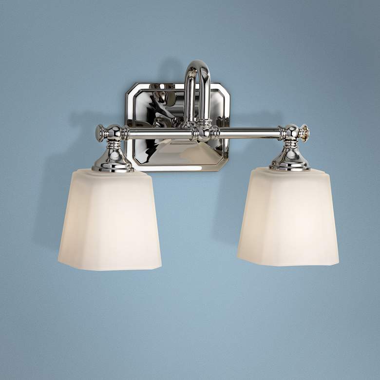 Image 1 Generation Lighting Concord 2-Light 14"W Nickel Wall Sconce