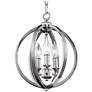 2_Generation Lighting Corinne 11 1/4" Nickel and Crystal Orb Pendant