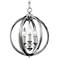 Generation Lighting Corinne 11 1/4" Nickel and Crystal Orb Pendant