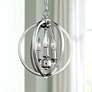 1_Generation Lighting Corinne 11 1/4" Nickel and Crystal Orb Pendant