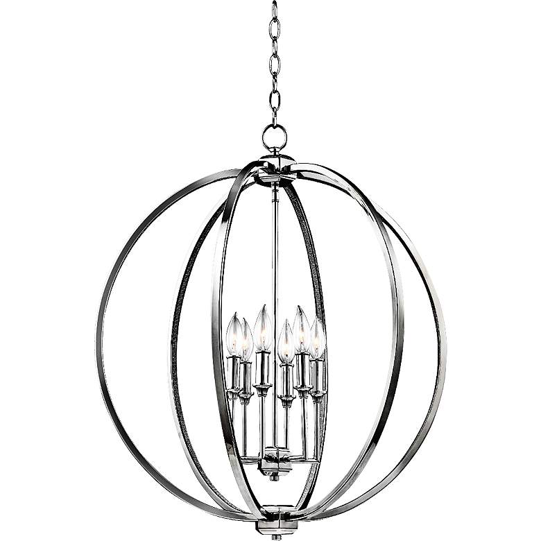 Image 2 Generation Lighting Corrine 24 1/2" Wide Polished Nickel Orb Pendant