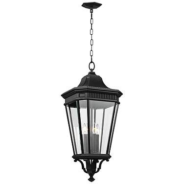 Generation Lighting Cotswold Lane 31" Black and Glass Hanging Light