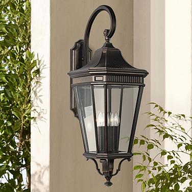 Generation Lighting Cotswold Lane 36 1/4" Bronze and Glass Wall Light