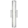 1_Generation Lighting Cutler 18" Chrome and Crackle Glass LED Sconce