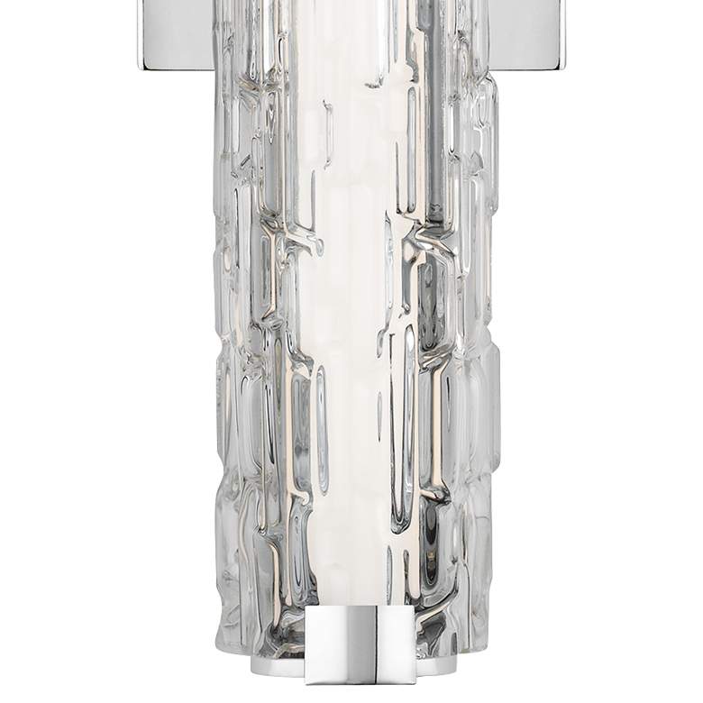 Image 2 Generation Lighting Cutler 18" High Chrome and Rock Glass LED Sconce more views