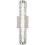 1_Generation Lighting Cutler 18" Satin Nickel and Rock Glass Wall Sconce