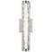 Generation Lighting Cutler 18" Satin Nickel and Rock Glass Wall Sconce