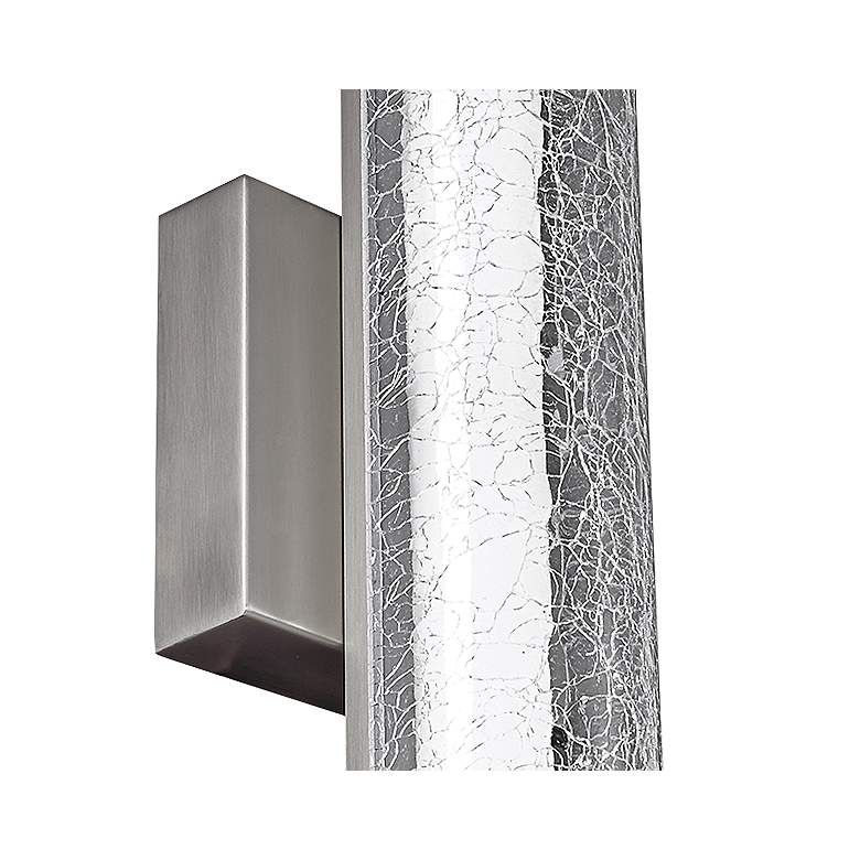 Image 3 Generation Lighting Cutler 24" Nickel and Crackle Glass LED Bath Light more views