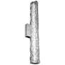 1_Generation Lighting Cutler 24" Satin Nickel Rock Glass LED Bath Light
