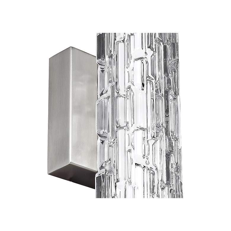 Image 2 Generation Lighting Cutler 24" Satin Nickel Rock Glass LED Bath Light more views