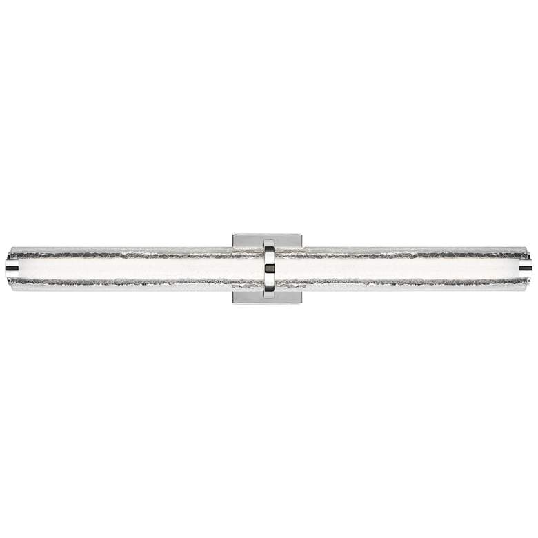 Image 3 Generation Lighting Cutler 36" Chrome and Crackle Glass LED Bath Light more views