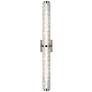 1_Generation Lighting Cutler 36" Satin Nickel Rock Glass LED Bath Light