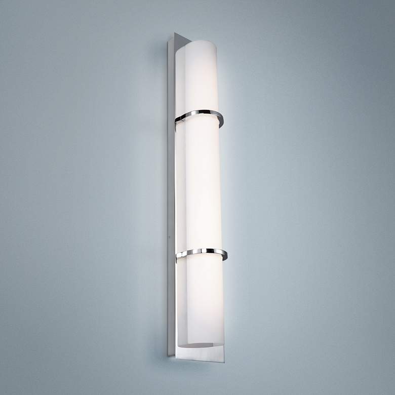 Image 1 Generation Lighting Cynder 28 inch High Chrome LED Wall Sconce