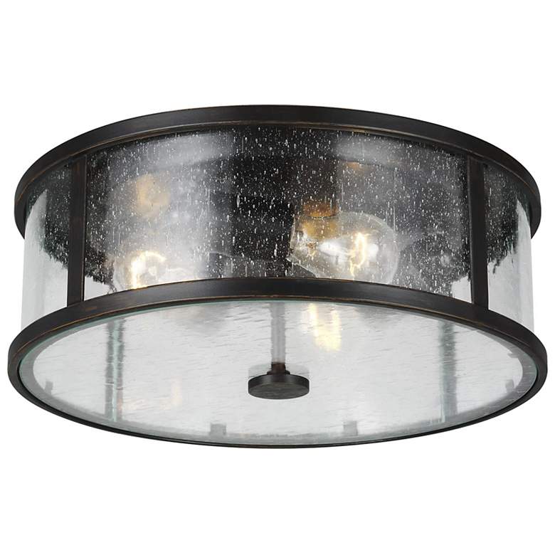 Image 2 Generation Lighting Dakota 14" Espresso 3-Light Outdoor Ceiling Light