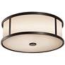 2_Generation Lighting Dakota 14" Espresso and White Glass Ceiling Light