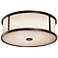 Generation Lighting Dakota 14" Espresso and White Glass Ceiling Light