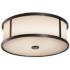 Generation Lighting Dakota 14" Espresso and White Glass Ceiling Light