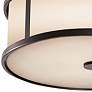 3_Generation Lighting Dakota 14" Espresso and White Glass Ceiling Light more views