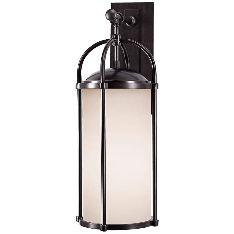 Image 1 Generation Lighting Dakota 24 3/4" Espresso Opal Glass Outdoor Light