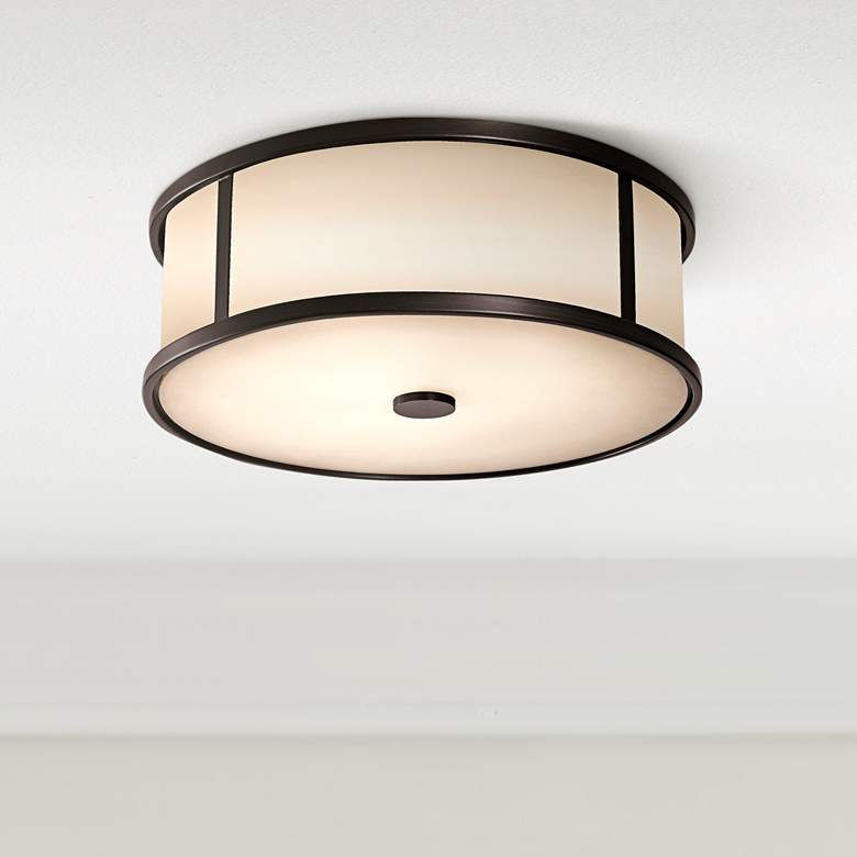 Image 1 Generation Lighting Dakota Espresso 14" Wide Ceiling Light