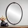1_Generation Lighting Dannis 32 3/4" Oil-Rubbed Bronze Oval Wall Mirror