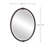 4_Generation Lighting Dannis 32 3/4" Oil-Rubbed Bronze Oval Wall Mirror more views