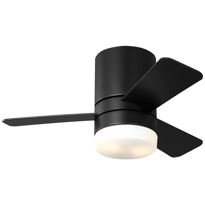 Image 2 Generation Lighting Era 32 Hugger LED A19 Black Fan more views