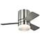 Generation Lighting Era 32 Hugger LED A19 Brushed Nickel Fan