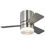 2_Generation Lighting Era 32 Hugger LED A19 Brushed Nickel Fan more views