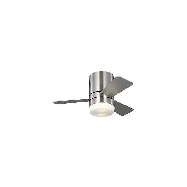 Image 3 Generation Lighting Era 32 Hugger LED A19 Brushed Nickel Fan more views