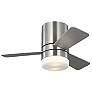 3_Generation Lighting Era 32 Hugger LED A19 Brushed Nickel Fan more views