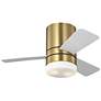 2_Generation Lighting Era 32 Hugger LED A19 Burnished Brass Fan more views