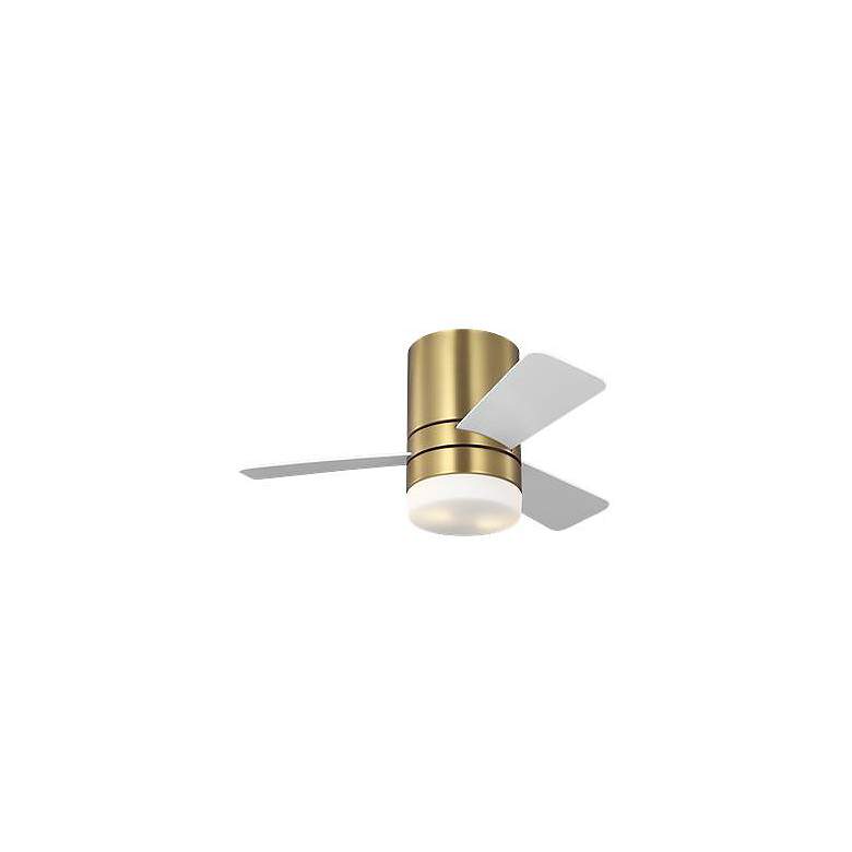 Image 3 Generation Lighting Era 32 Hugger LED A19 Burnished Brass Fan more views