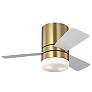 3_Generation Lighting Era 32 Hugger LED A19 Burnished Brass Fan more views