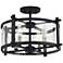 Generation Lighting Ethan 16 1/2" Iron and Glass Round Ceiling Light