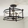 1_Generation Lighting Ethan 16 1/2" Iron and Glass Round Ceiling Light