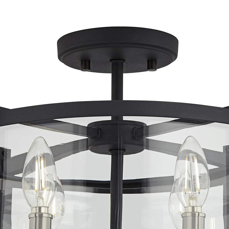 Image 4 Generation Lighting Ethan 16 1/2" Iron and Glass Round Ceiling Light more views