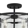 4_Generation Lighting Ethan 16 1/2" Iron and Glass Round Ceiling Light more views