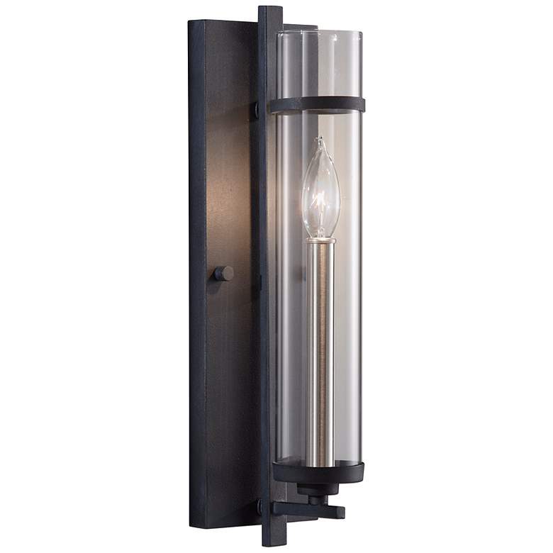 Image 3 Generation Lighting Ethan 17" Forged Iron Brushed Steel Wall Sconce