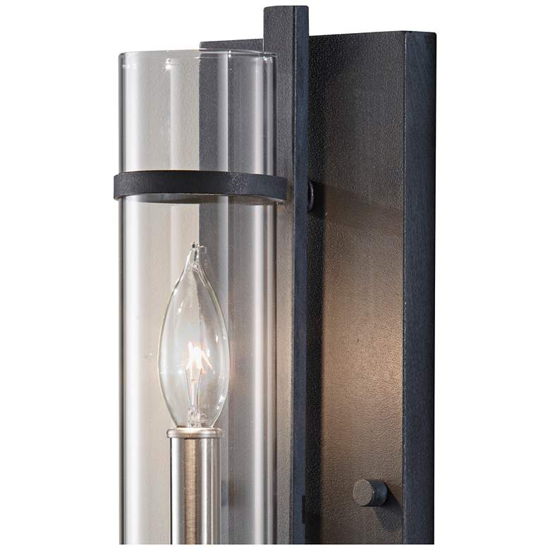 Image 4 Generation Lighting Ethan 17" Forged Iron Brushed Steel Wall Sconce more views
