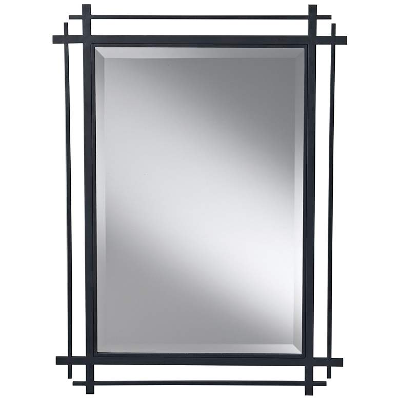 Image 2 Generation Lighting Ethan 27 1/4" x 37" Antique Iron Wall Mirror