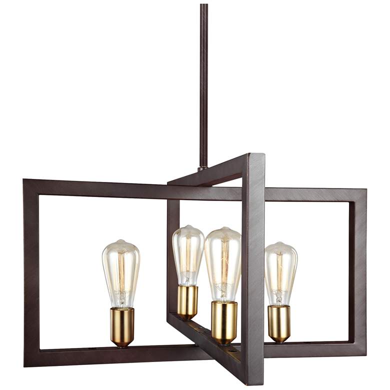 Image 2 Generation Lighting Finnegan 23 1/2" Bronze Open Rectangle Chandelier
