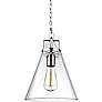 2_Generation Lighting Frontage 10" Satin Nickel and Glass Mini Pendant