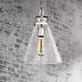 1_Generation Lighting Frontage 10" Satin Nickel and Glass Mini Pendant
