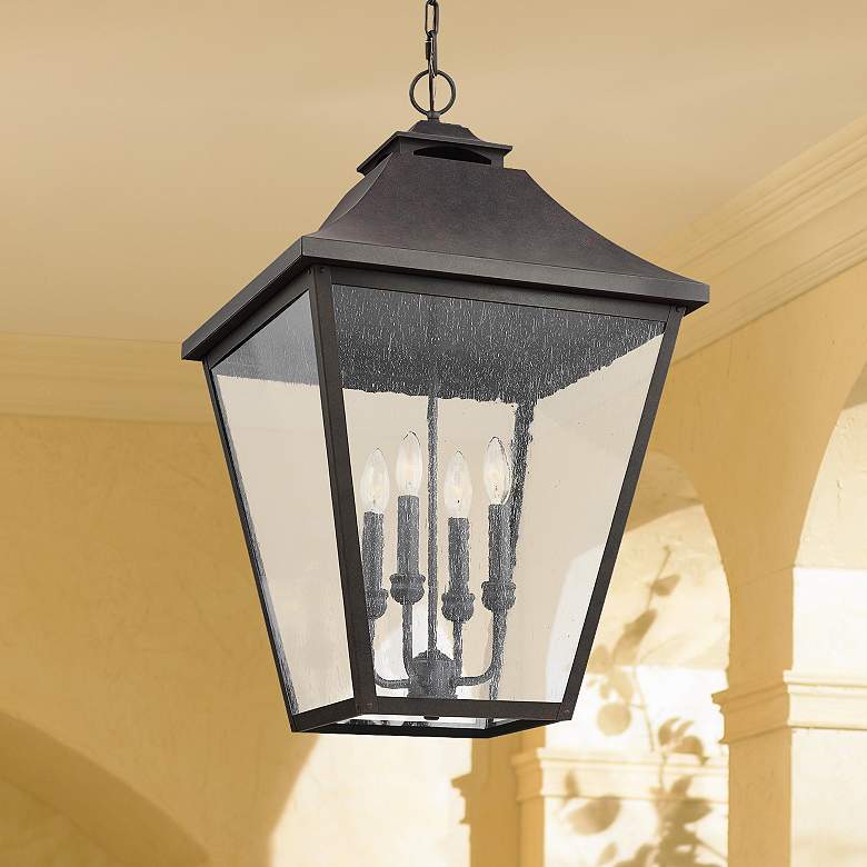 Image 1 Generation Lighting Galena 29 1/4" High Sable Outdoor Hanging Light