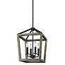 2_Generation Lighting Gannet 12" 4-Light Oak and Iron Pendant Light