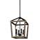 Generation Lighting Gannet 12" 4-Light Oak and Iron Pendant Light